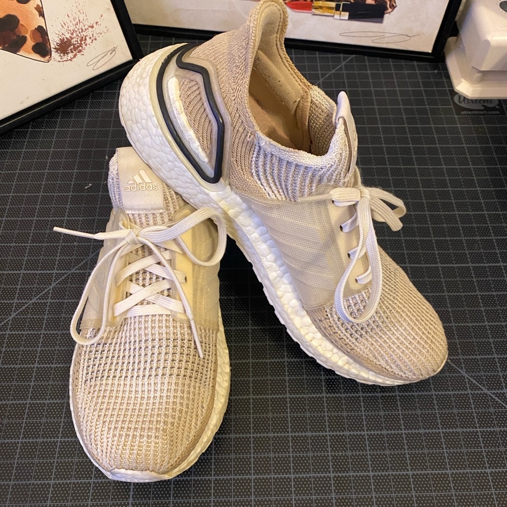 Adidas Beige UltraBoost19 Sneakers size 7.5